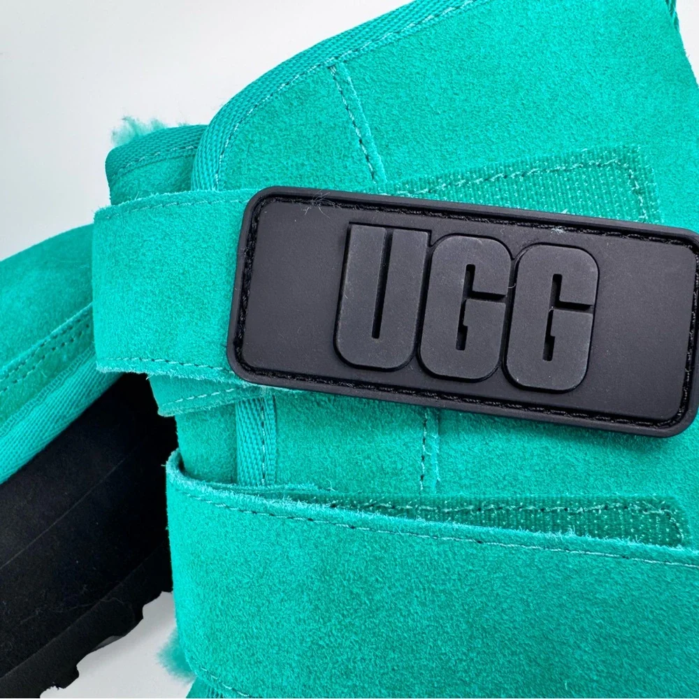 UGG Women's Teal Suede Platform Ankle Boots